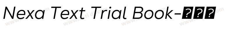 Nexa Text Trial Book字体转换